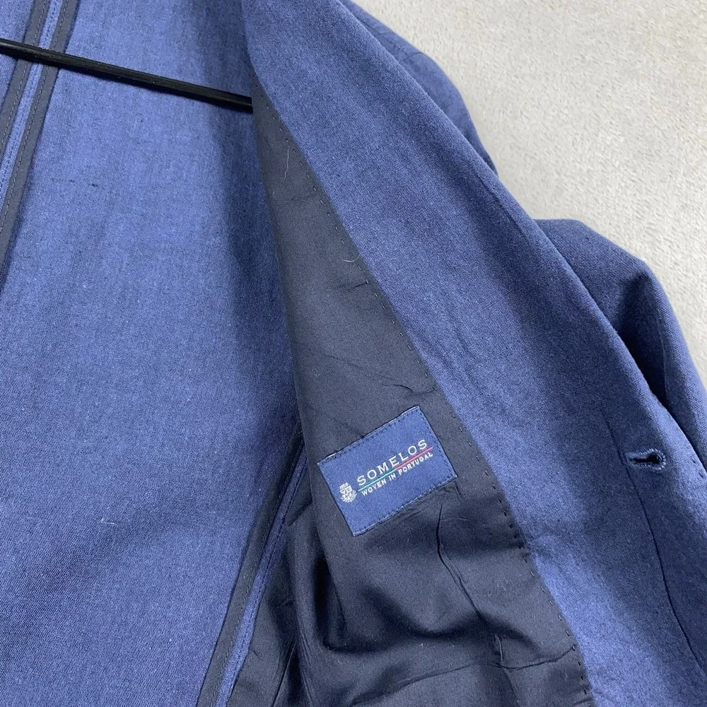 Crew Cuts Ludlow Unstructured Suit Jacket Boys 12 Blue Somelos Fabric Preppy